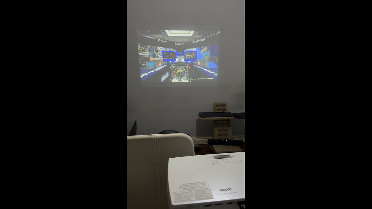 F1 24 on projector