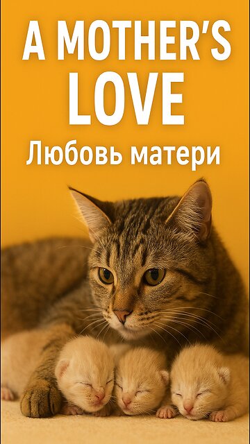 A mother's love is the same in all species 😻❤️