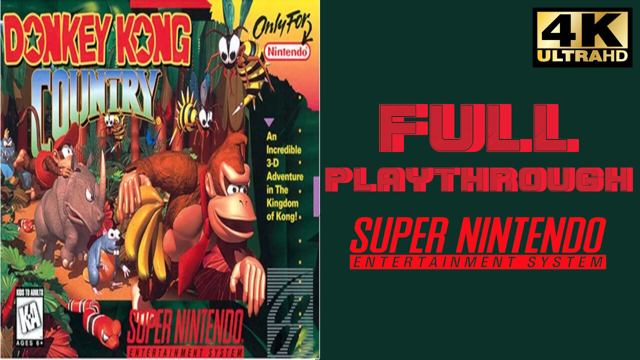 Donkey Kong Country - Super Nintendo - Full Playthrough