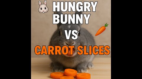 Hungry Bunny vs Carrot Slices 🥕 | Funny Rabbit Rumble Eating Show!