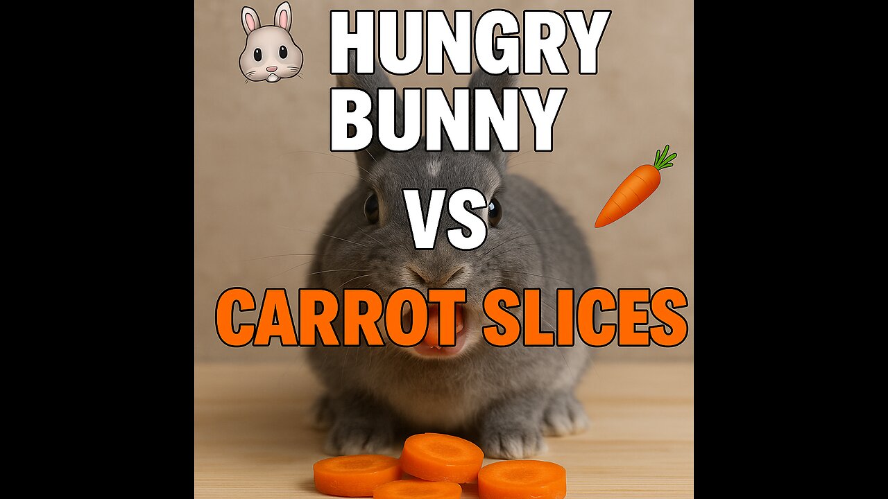 Hungry Bunny vs Carrot Slices 🥕 | Funny Rabbit Rumble Eating Show!
