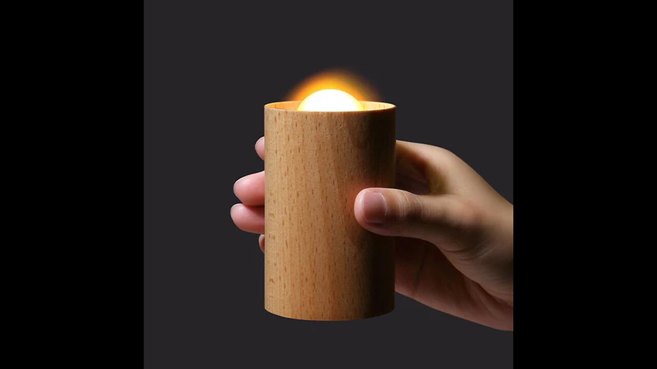 Wooden Creative Candlelight Airflow Blowing Control Night Light