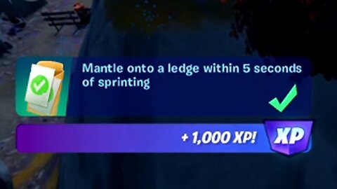 Mantle onto ledge within 5 seconds sprinting