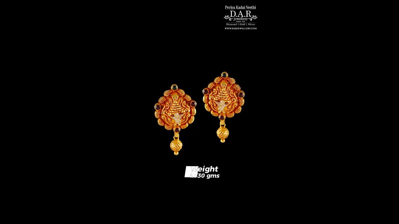 22KT Gold Antique Drops
