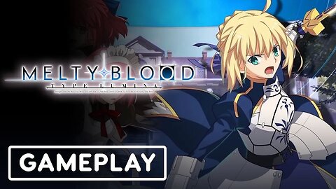 Melty Blood - Type Lumina - Official Saber VS Hisui and Kohaku Gameplay Tra