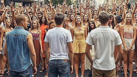 A WORLD OF WOMEN, THERE ARE ONLY 3 MEN