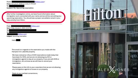 TREASON ALERT!!! Hilton Hotels Cancels Reservations For ICE Agents!