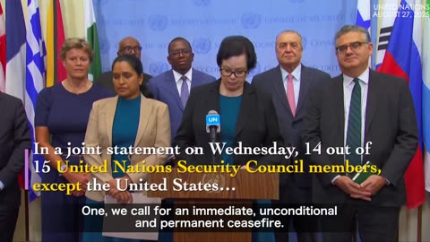 UNSC, except US, call for ending 'man-made' Gaza famine