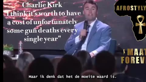 Charlie Kirk - I think it's worth to have a cost some gun deaths every single year (Dutch/NL Subs)