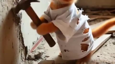 Mocked Cat in Tattered Clothes | Working Cat #catshorts #workingcat