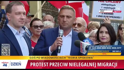 Protest przeciw nielegalnej migracji w Łodzi. Władze miasta nie chcą rozmawiać z mieszkańcami.