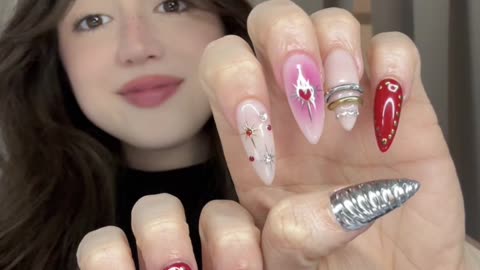 holiday mix n match nail inspo