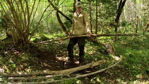 SOLO SURVIVAL - CATCH & COOK wild Mountain TROUT at my survival SHELTER!