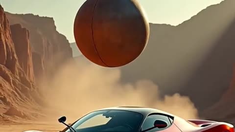 The Final Moment: Ferrari LaFerrari Crushed in a Desert Quarry #carcrush #aishortfilm #aivisuals