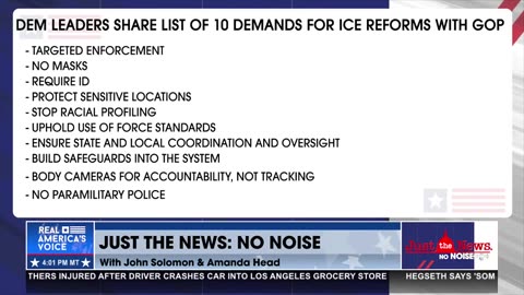 DEM LEADERS SHARE LIST OF DEMANDS FOR ICE REFORMS WITH GOP