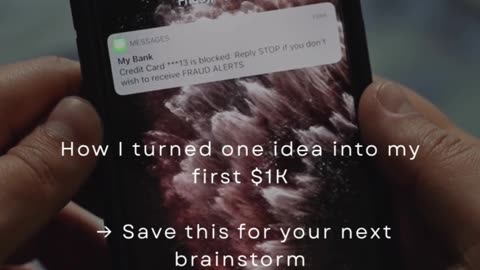 How I Turned One Idea Into My First $1K