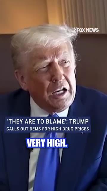 Trump blames Dems for high drug prices #shorts #trump #politics #pharmacy #news #foxnews #us #health