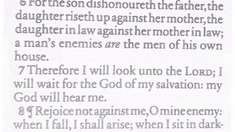 MICAH 7 VERSES 5 TO 8.