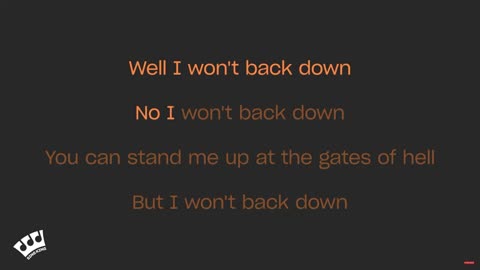 I Won't Back Down - Karaoke - with fun graphics