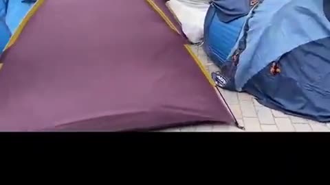 🚨 ILLEGAL MIGRANT CAMP OUT OF CONTROL IN MANCHESTER