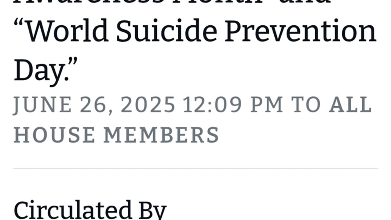 Silly stuff in Pennsylvania state congress_ Suicide Prevention Awareness Month