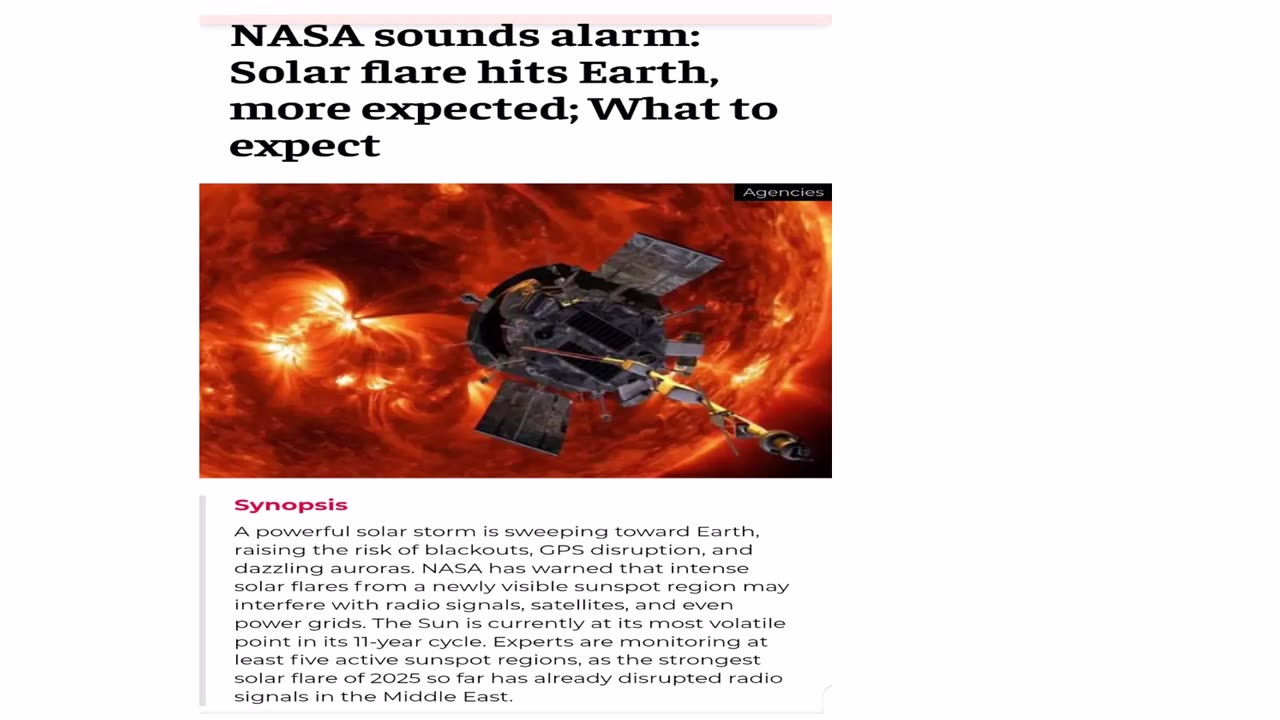 Nasa Sound Alarm: Solar Flare hits Earth more expected; What to Expect