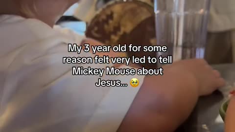 Little Girl Preaches Jesus to Minnie Mouse!