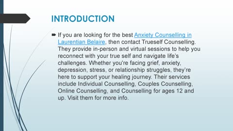 Best Anxiety Counselling in Laurentian Belaire