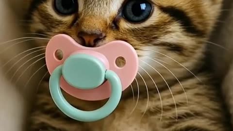 A Heartwarming Moment Curious Kitten in a Cozy Embrace