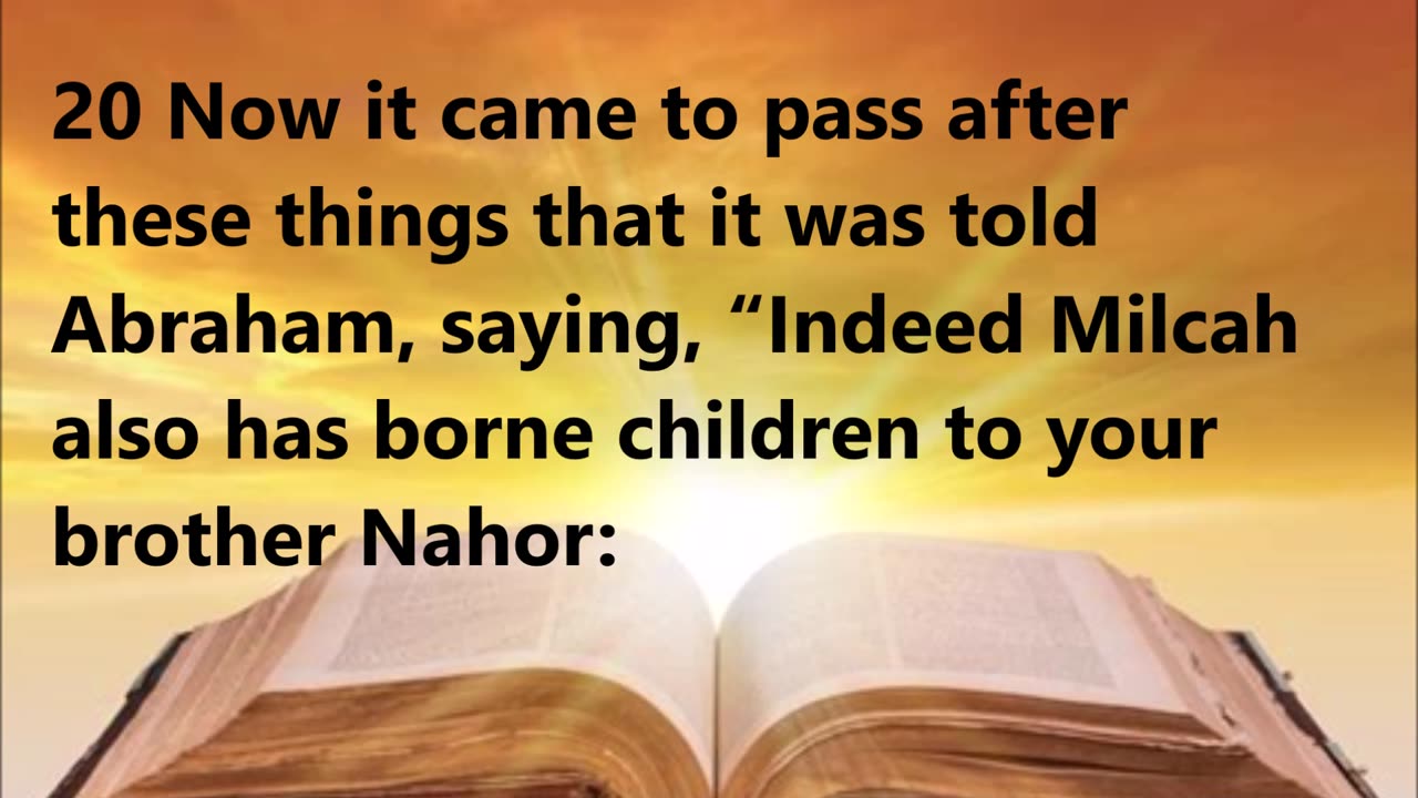 The listing of Nahor’s family.