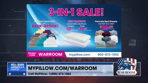 Go To MyPillow.com/warroom And Checkout The 3-In-1 Sale Today!