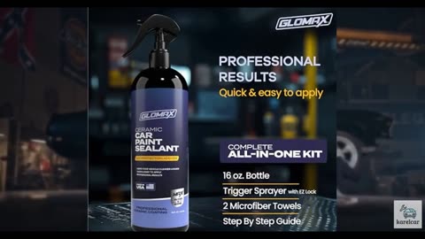 GLOMAX Ceramic Coating For Cars (16 oz.) - Hydrophobic Ceramic Car Wax Spray Wit