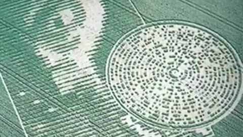 UFOs here were recorded in Scotland 1996 making a crop circle