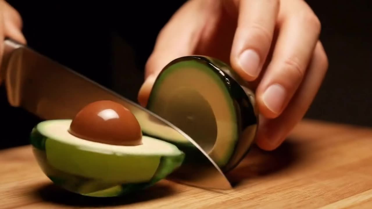 Crystal clear cuts on a green glass fruit. 💚✨