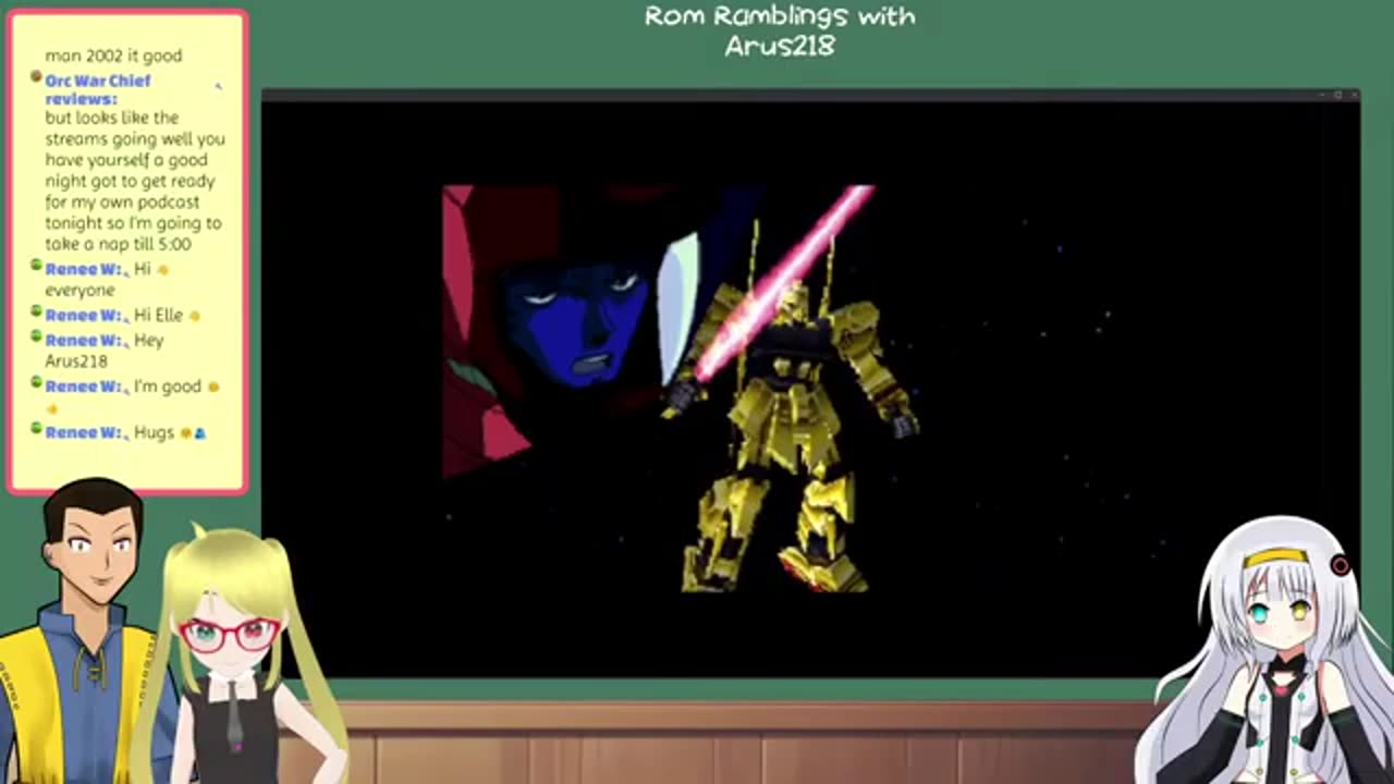 Char's Counter Attack (PS1/RetroArch) [Elle stream] Arcade mode Hyaku Shiki run