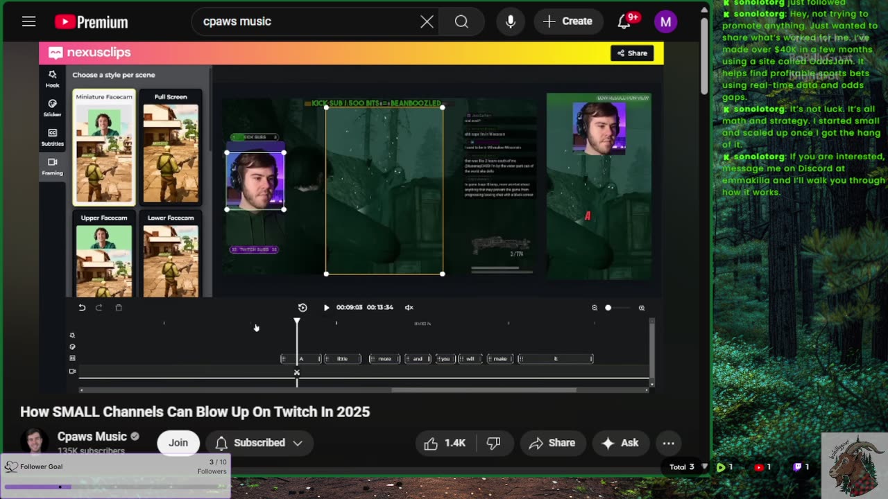 working on changing settings