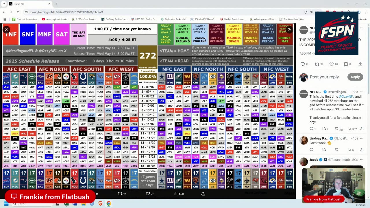 LIVE! NFL Schedule Release Watchalong! | Which Teams Will Be Beating the Jets on Which Dates?