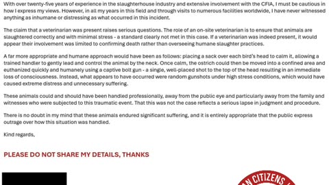 BREAKING: Industry Insider Speaks Out About the CFIA’s Inhumane Ostrich Slaughter in B.C.