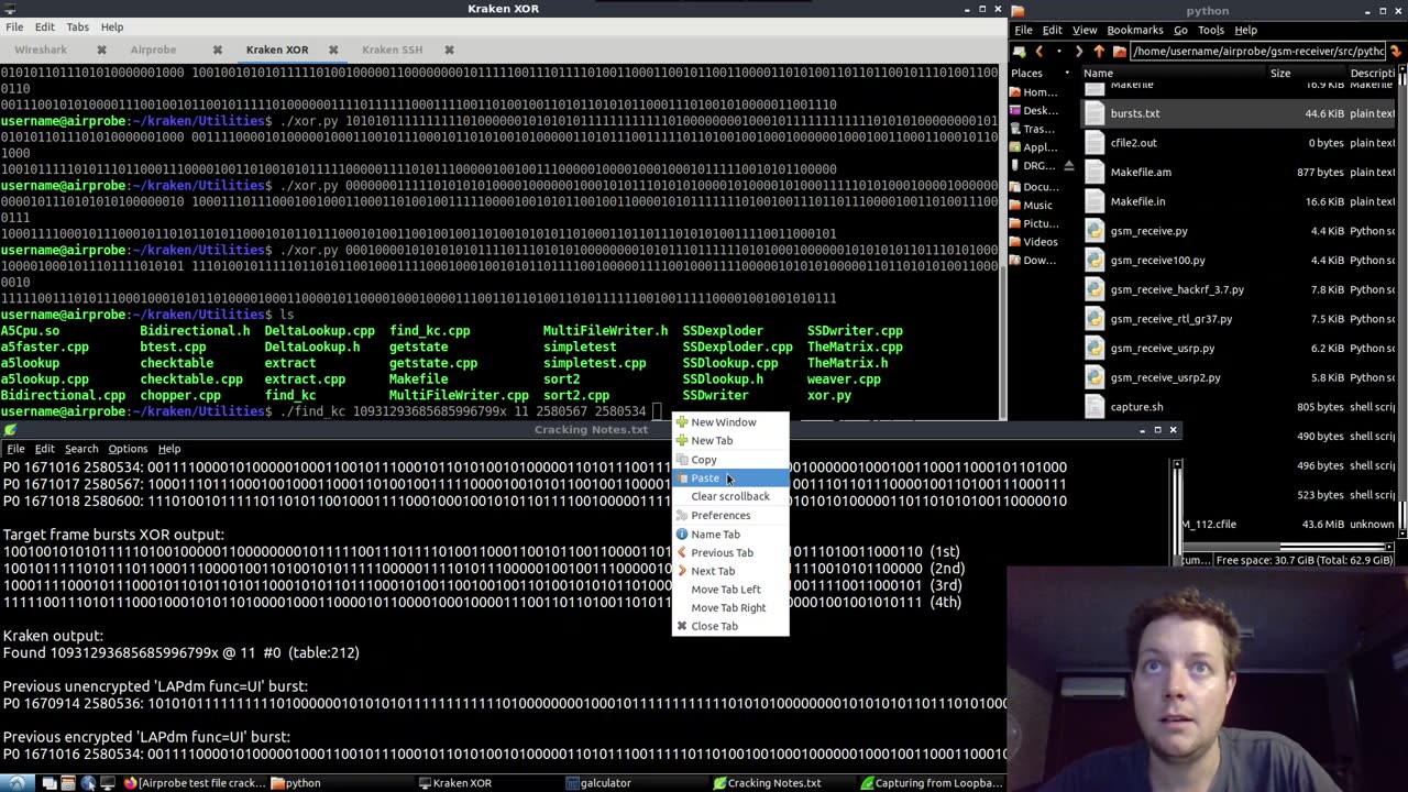 How To Get Arrested In 30 Minutes: Cracking A GSM Capture File In Real-time With AIRPROBE And KRAKEN