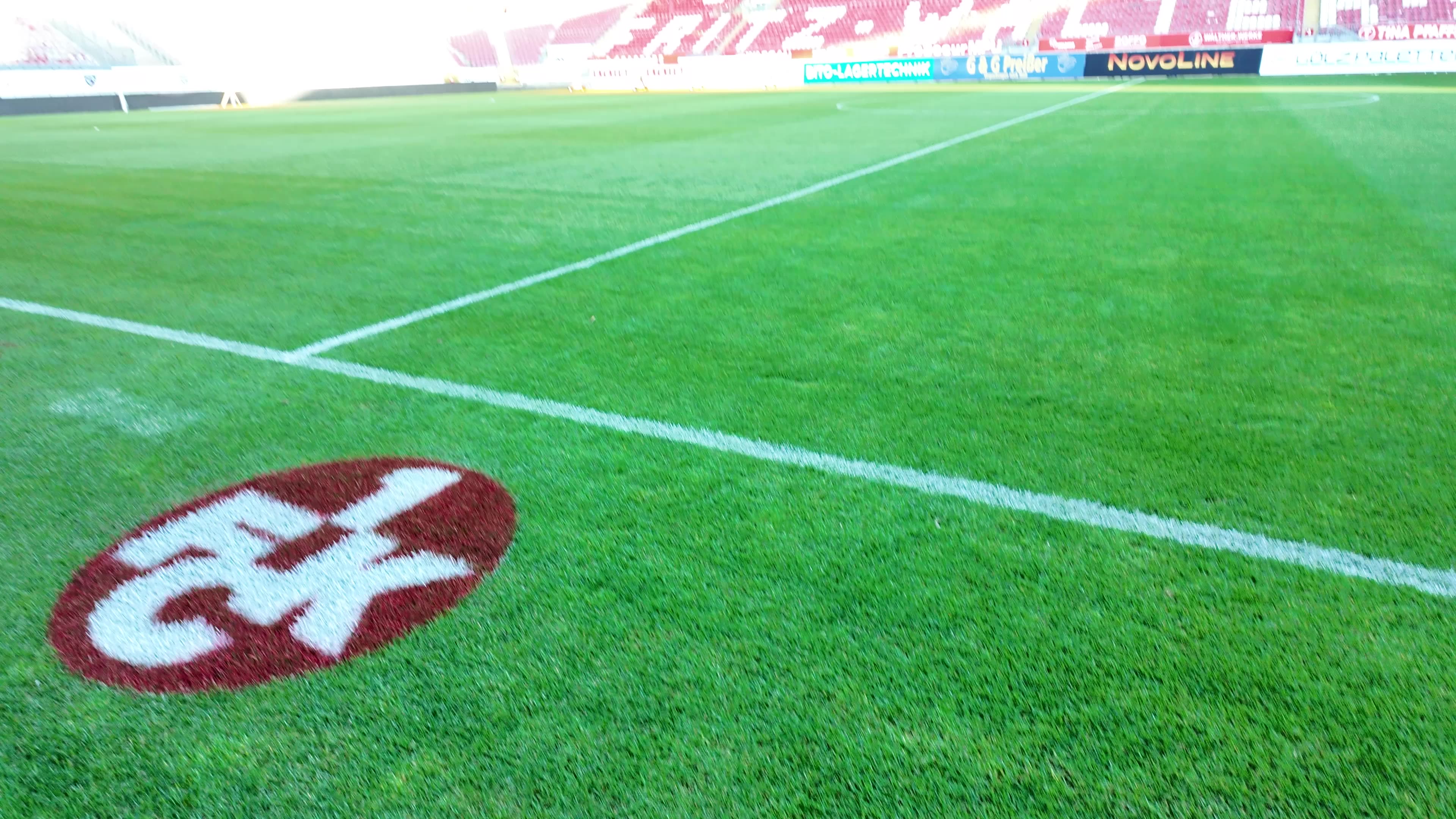 On the field, at Fritz Walter Stadium
