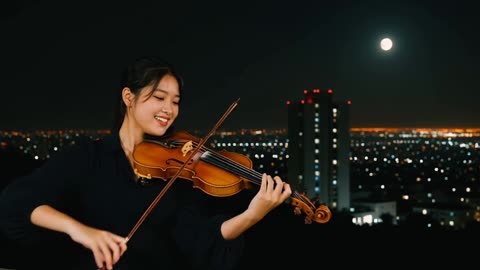 Playing the violin soothes the mind.