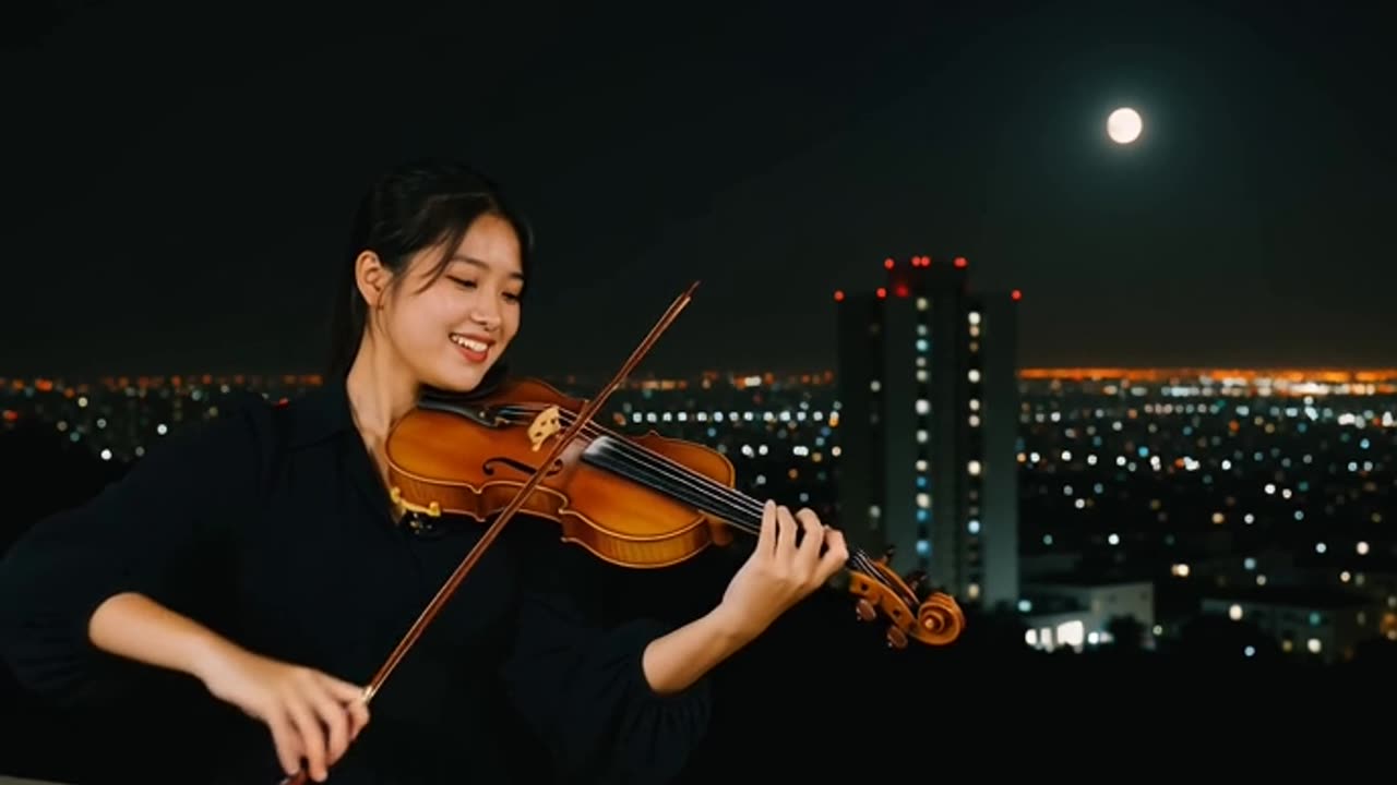 Playing the violin soothes the mind.