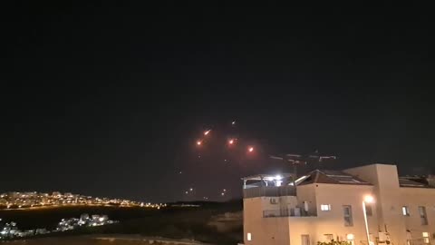 Footage posted to social media shows Iran's ballistic missile attack on the Haifa area.