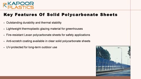 LEXAN™ Polycarbonate Sheets Durable, Lightweight & Fire-Resistant Solutions from Kapoor Plastics