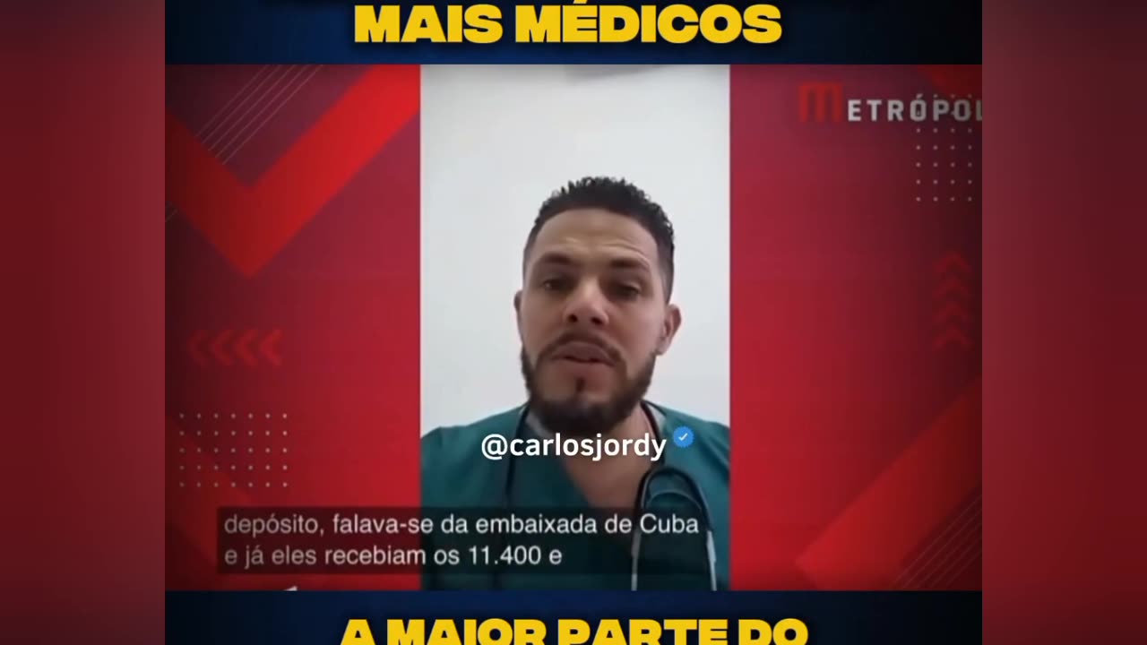 Escravos de jalecos: O governo petista sempre financiou a ditadura de Cuba através do Programa Mais Médicos. Cubanos são explorados e a maior parte dos salários vão direto para o regime comunista.