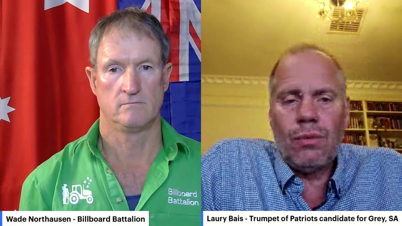 Farmer Wade interviewing Laury Bais, Trumpet of Patriots Candidate for Grey, South Australia - 29/4/2025