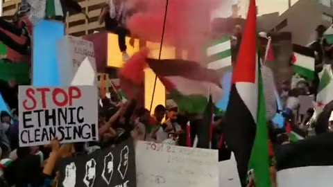 Palestine solidarity rally in Toronto. Nakba 73. May 15, 2021