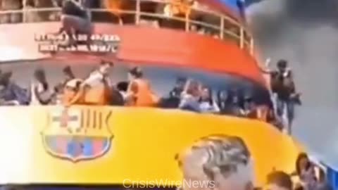 BREAKING: KM Barcelona Ferry Catches Fire Off Indonesia – Passengers Jump Overboard | July 20, 2025
