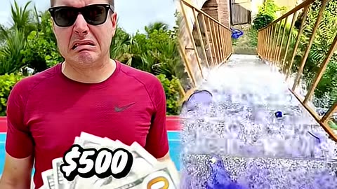 I Can't BELIEVE I Yelled This Down This HUGE WATER SLIDE! #shorts