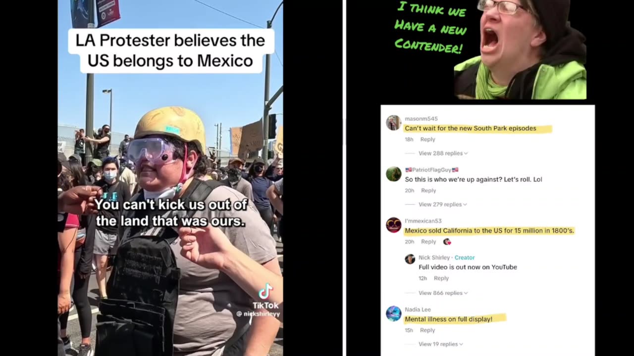 Protester speaks